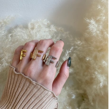 Initial ring（SILVER / F） /  2100-RGSL045
