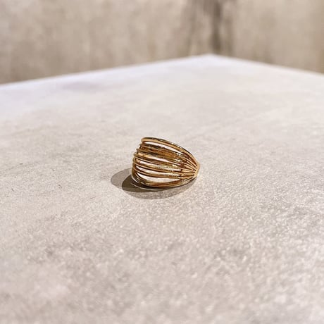 Layer curve line ring（Gold） / 2210-RG0215