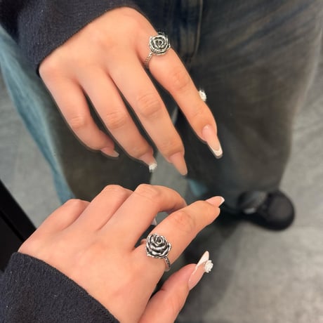 2410RG0522 / rose motif rope line ring（Silver）