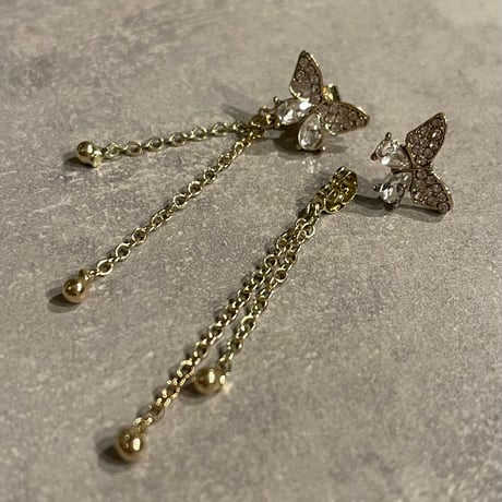 2510PR0812 / Butterfly chain Pierce（Gold）