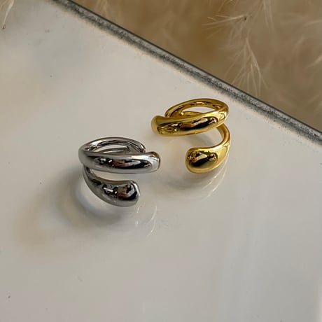 2403EC010 / Layer asymmetry line Ear Cuff（Gold）