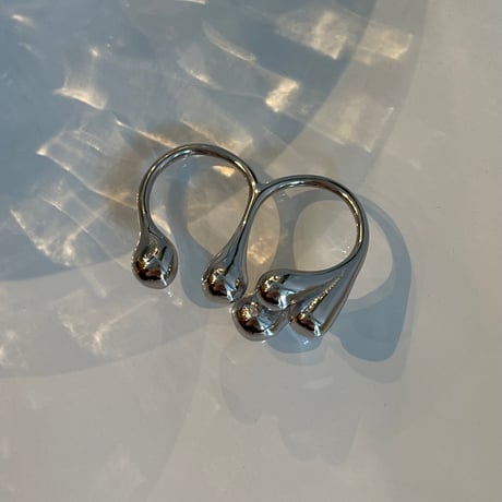 2311RG0346 / Thick double finger ring（Silver）