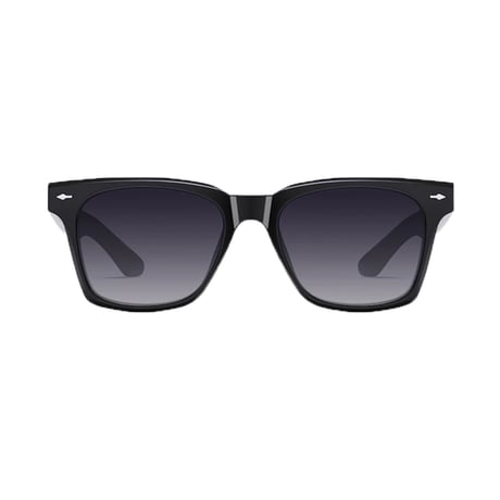 【 Select 】Square frame Polarized Acetate Sunglasses (Black/Grey)