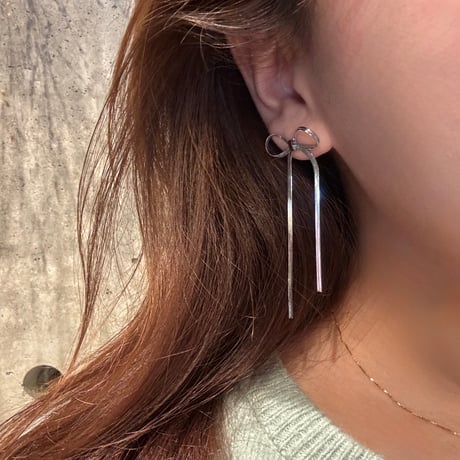 2508PR0796 / Chain Ribbon pierce（Silver）