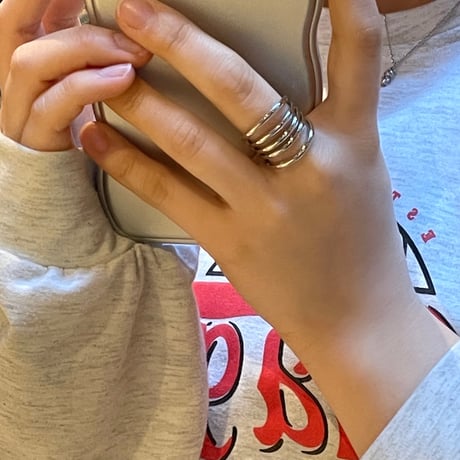 2503RG0585 / Layered line design ring（Silver）