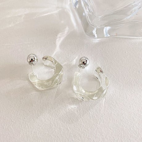 Geometric Clear Resin design Pierce（Clear）  / 2107_PR0215