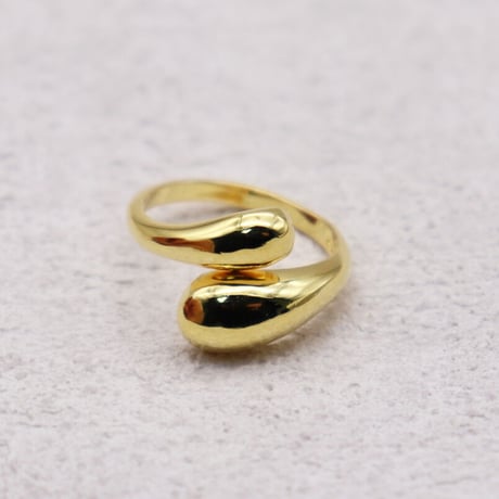 2402RG0392 / Cross drop ring （S / Gold）