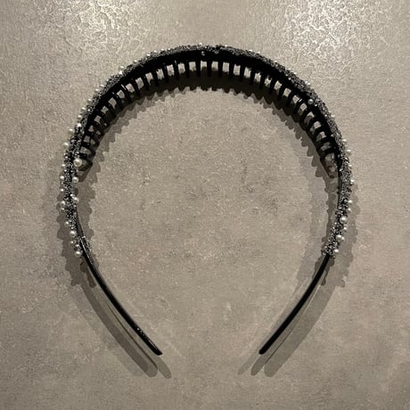 2409HA0081 /  Pearl stone headband（Silver）