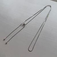 2604NC0385 / Slide choker chain Necklace #02（Silver）