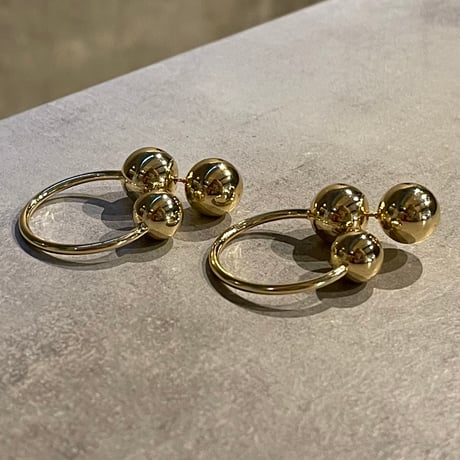 2503PR0759 / Triple ball hoop Pierce（Gold）
