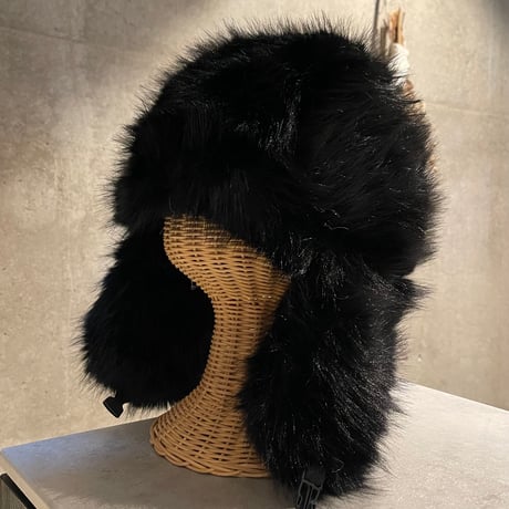 2510KC130104(S) / 2way volume flight fur cap（Black）