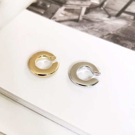 Round Circle Ear Cuff （SILVER）  / EC-031