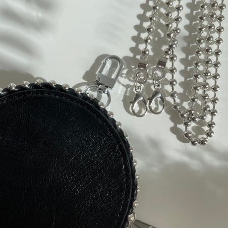 23AWBG008(S)/ Ball chain mini shoulder Bag （Black）