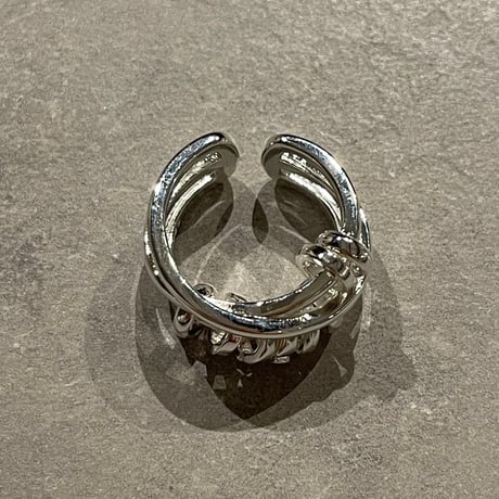 2410RG0534 / Many ring cross line ring（Silver）