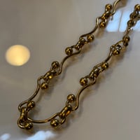 2603NC0381 / Ball curve chain Necklace（Gold）