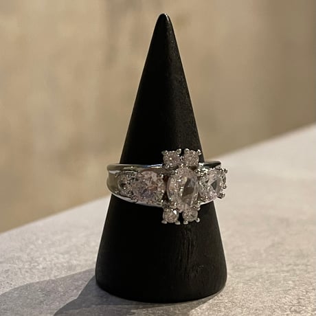 2601RG0723 / Cross stone ring（Silver）