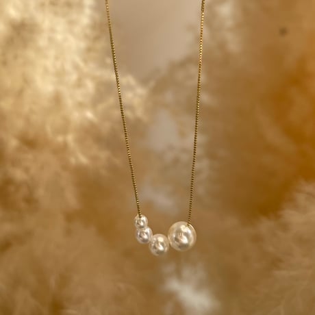 2411NC0270 /4size Pearl design necklace（Pearl）