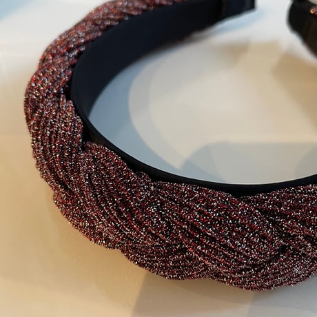 2401HA0043 / Twist glitter color headband（Red）