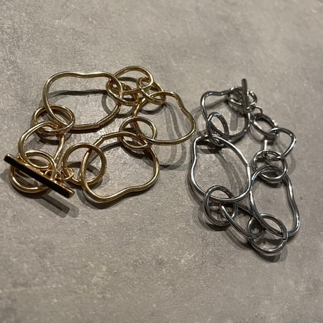 2402BR0027  / Thick Metal Link Chain Bracelet（Silver）