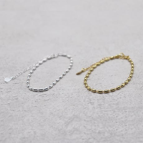 Round Beaded Chain Bracelet （Gold）/ BR-035