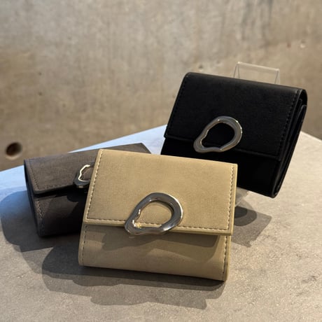 2509GS040(S)/ Point Tri-fold Wallet（Gray)