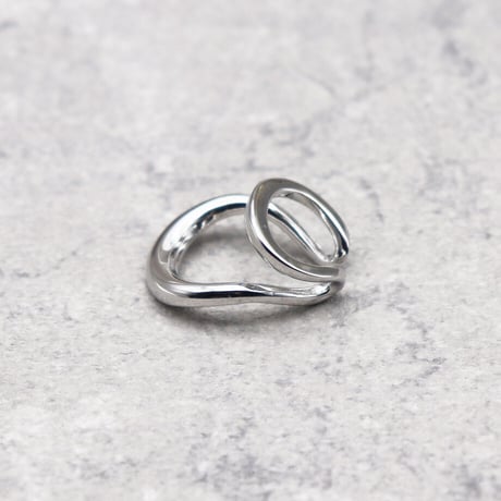 Double Layer Bending Ear Cuff（SILVER）  / EC-039