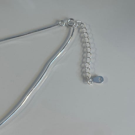 2404NC0241 / Metal beads snake chain necklace（Silver）