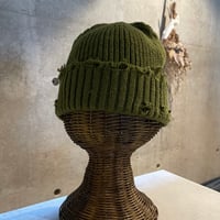 2509HW0106(S) / Damage Knit cap（Olive）