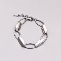 Geometry Oval Hand Chain Bracelet（Silver）/ 2109_BR097