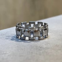 2505RG0633 / Square chain design ring（Silver）
