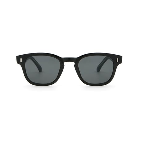 【 Select 】Classic Square Frame High Quality Sunglasses (Black/Grey)