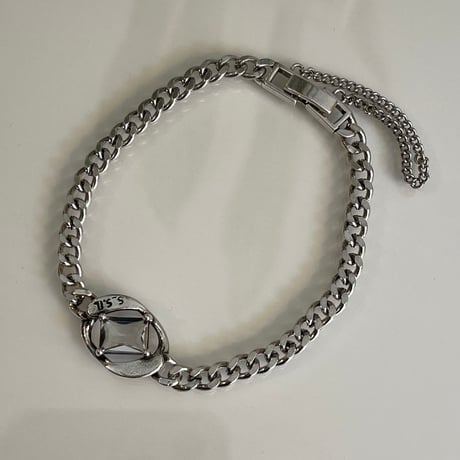 2403BR0036 / Point stone chain Bracelet（Silver）