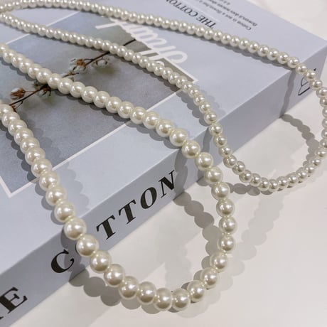 Simple pearl necklace（ Pearl/5mm）/  2203_NC0135