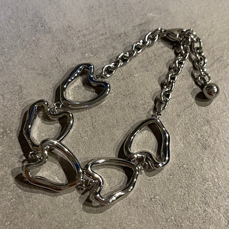 2508BR0092 / Heart motif Connect bracelet（Silver）