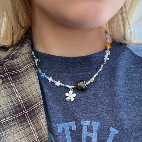 2503NC0323／ mulch crystal necklace（clear）