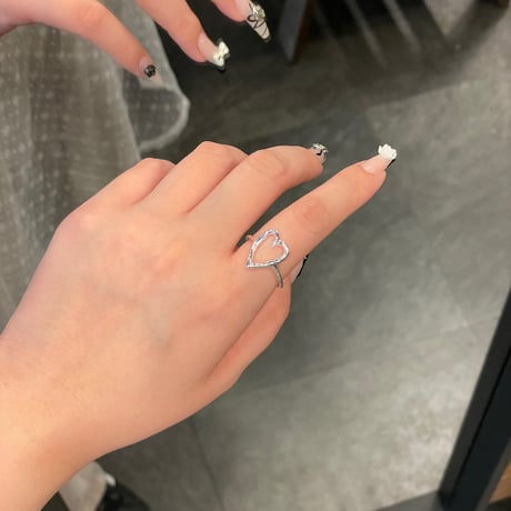 2406RG0483 / Nuance heart design ring（Silver）