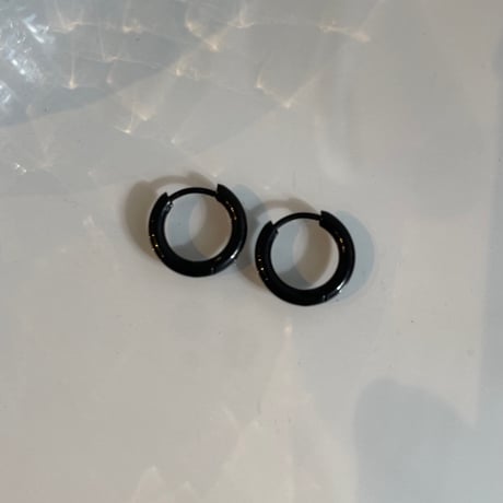 2311PR0600 / Simple mini hoop Pierce（Black）