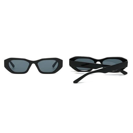 【 Select 】Vintage Irregular Cat Eye Sunglasses (Black/Grey)