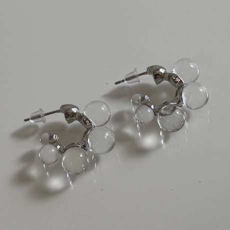 2603PR0839 / Clear ball hoop design pierce（Silver/Clear）