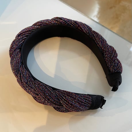 2401HA0043 / Twist glitter color headband（Purple）