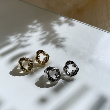 Metal craft  circle pierce（Silver）/ 2201_PR0424