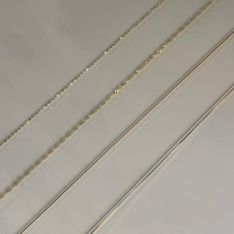 2405NC0249 / Screw chain necklace / Silver925（Gold）