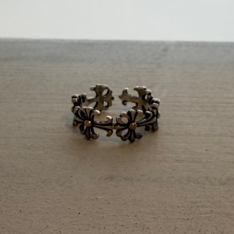 2606RG0807 / Vintage flare cross ring（Silver）