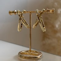 2401EC001/ X Shape Crossed Ear Cuff（Gold）