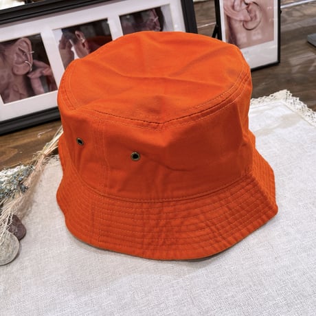 2409HW0055(S)/ Washed Bucket hat（Orange）