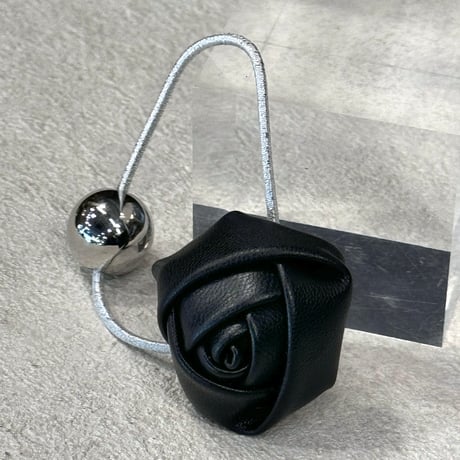 2409HA0080 / Rose motif Hair tie（Black）