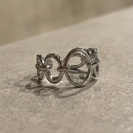 2510RG0692 / Oval connect design Ring（Silver）