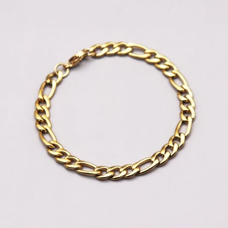Figaro link chain Bracelet（Gold）/ 2109_BR108