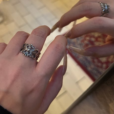 2601RG0727 /Vintage Cross Metal ring（Silver）