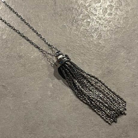 2509NC0360 / Fringe charm Long Necklace（Silver）